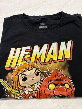 Funko Pop Tees Black He- Man Masters of the Universe T-Shirt Large